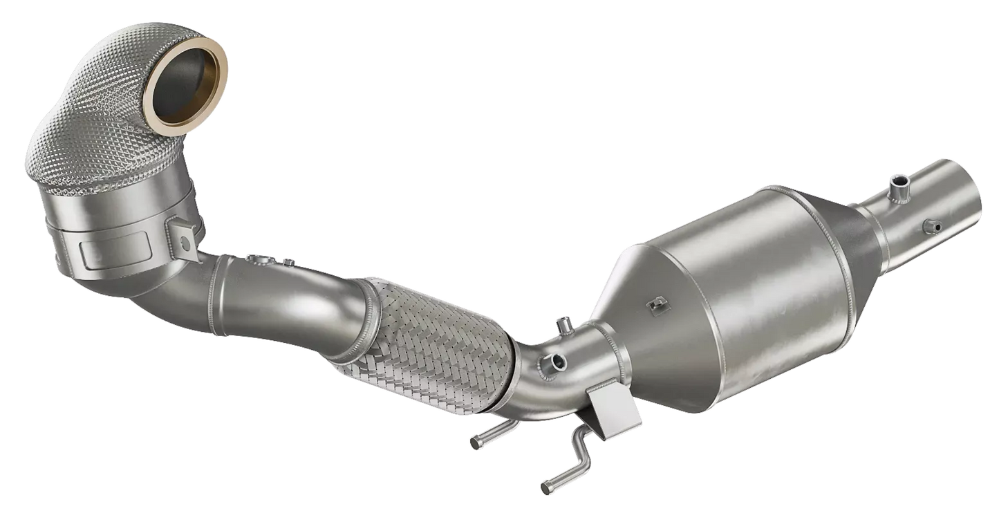 HJS ECE Downpipe 3" für VW Polo GTI AW und Audi A1 - 90 82 1165