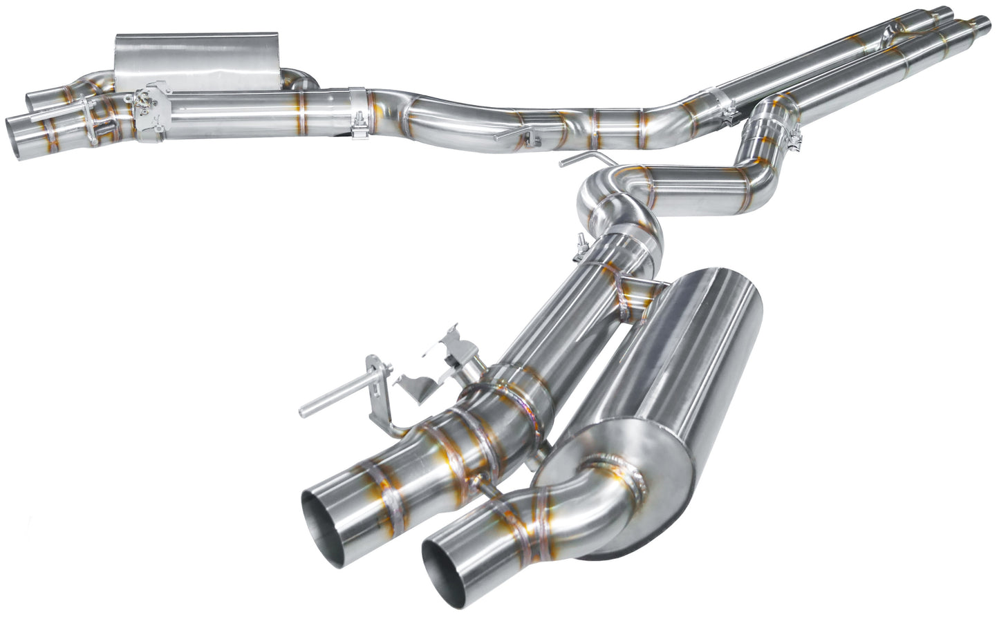 Hurricane 3.5" Abgasanlage für Ford Mustang Coupe 5.0 Gen. 6 VFL 4-flutig Facelift-Optik