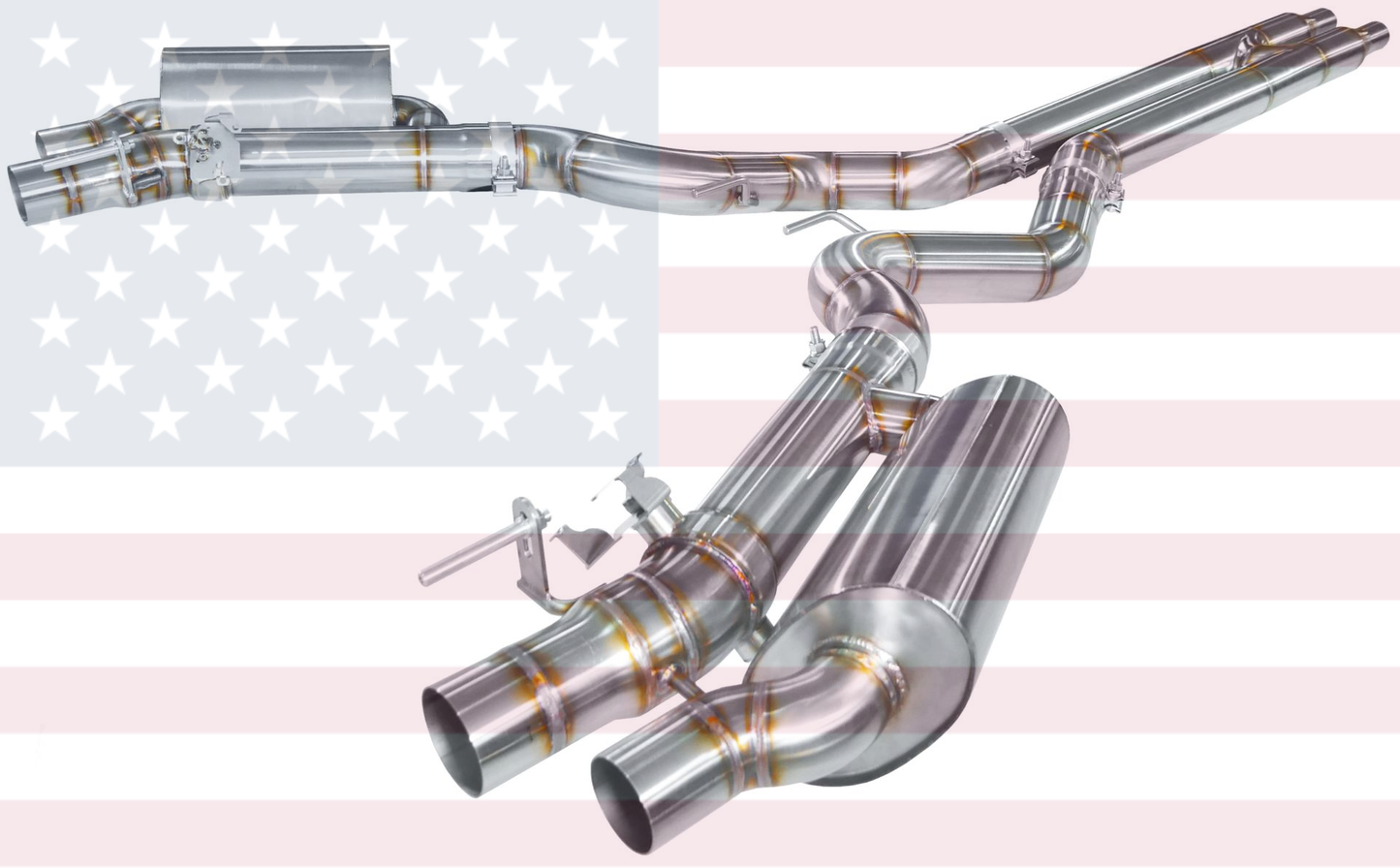 Hurricane 3.5" Abgasanlage für Ford Mustang Cabrio 5.0 Gen. 6 FL US Version